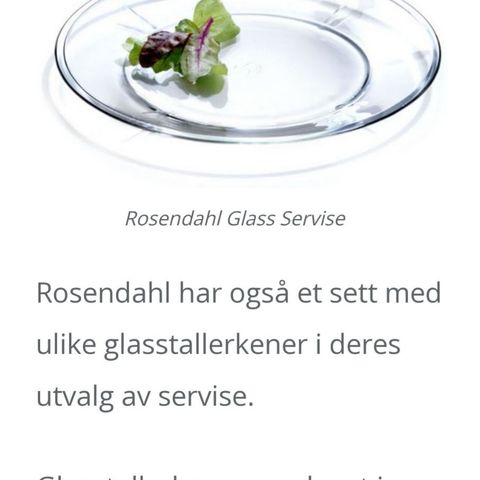 Rosendahl - Glasstallerkener