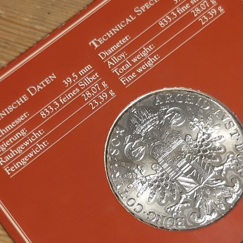 Solv mynt ekte 835 silver