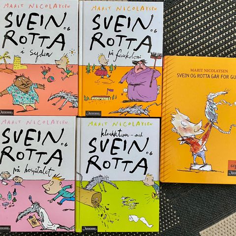 "Svein og rotta"-bøker av Marit Nicolaisen selges