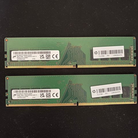 16GB(2x8GB) DDR4 3200MHz 288-pin