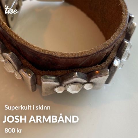 JOSH skinnarmbånd - stort og tøft!