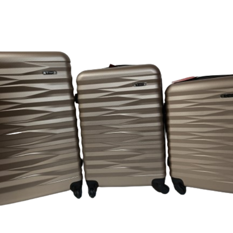 3stk Koffert Kofferter sett i forskjellige storrelser SAMPANJE