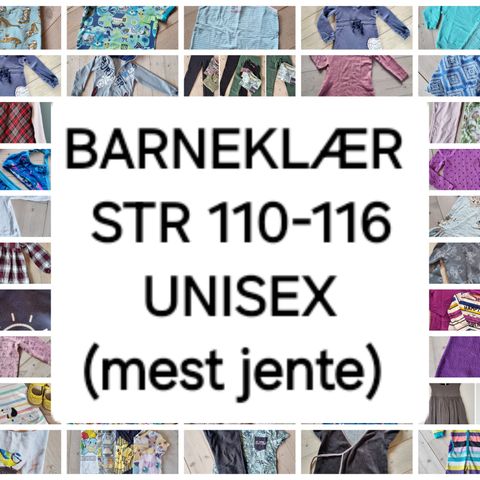 Str 110-116, Barneklær - enkeltplagg, klespakker, plukk & mix