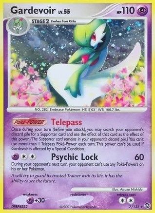 ser etter gardevoir fra secret wonders. pokemon kort.