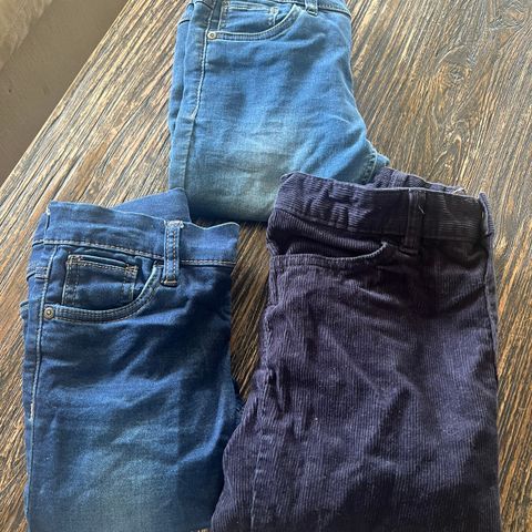 Jeans og cordbukse gutt  strl 134/140