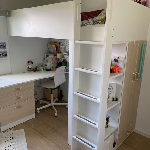 RESERVERT - Loftseng IKEA med skrivebord