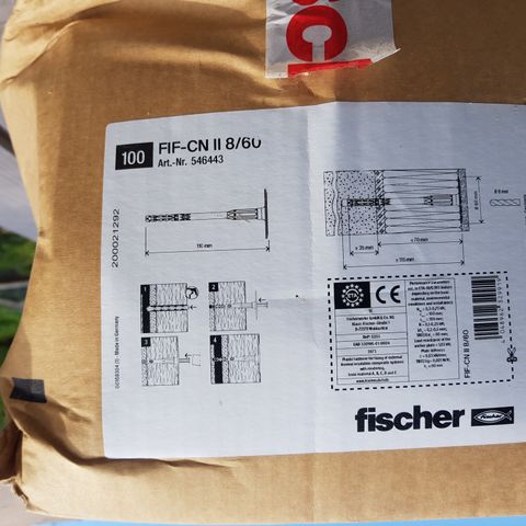 Isolerplugger Fischer FIF-CN II 8/60