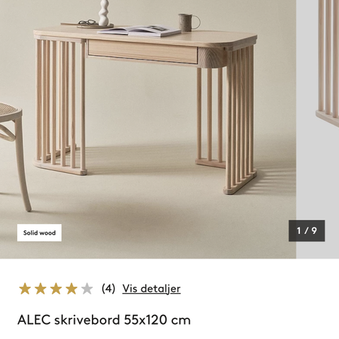 Alec skrivebord fra Jotex