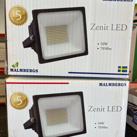 Nye Malmbergs lyskastere 50W LED Zenit
