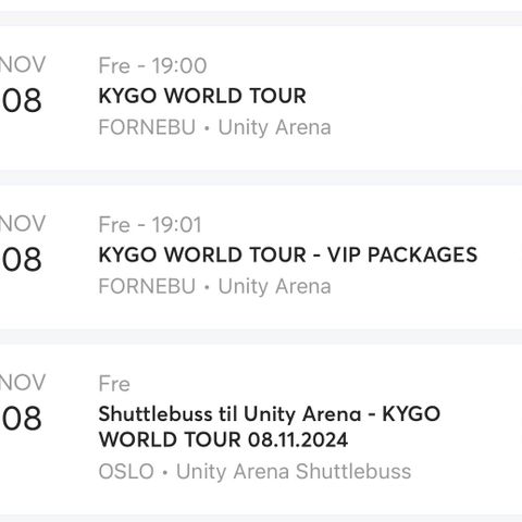 Kygo konsert November 2024 inkl shuttlebuss