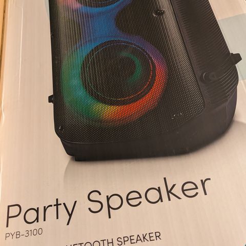 Partypakke til utleie: partybox, to mikrofoner + prosjektor