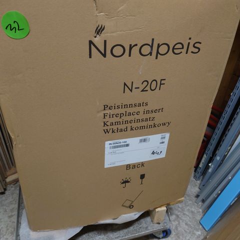 Nordpeis N-20F peisinnsats, ny på pall .