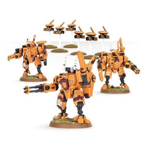 NY PRIS! Warhammer 40k Tau Empire XV8 Crisis Battlesuits