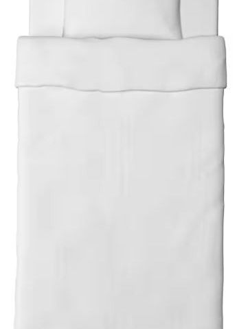 Hvit sengesett 2 stk - kun brukt for visning