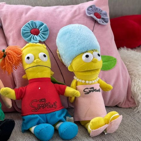 Bart og Marge/ Simpson bamse/ dukke/ figur