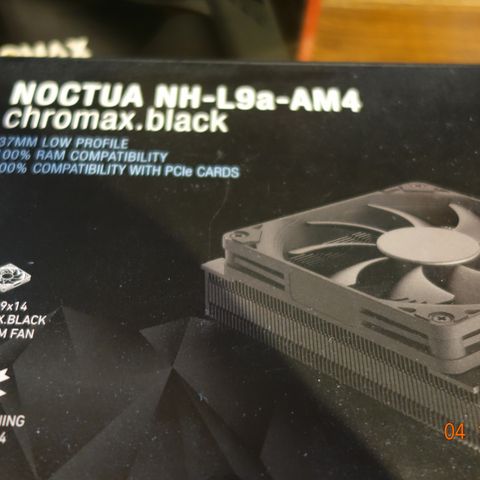 NOCTUA NH-L9a-Am4 Chromax Black CPU luftkjøler.