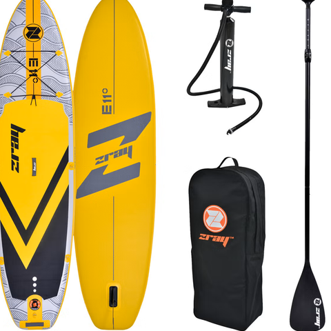 Oppblåsbart supbrett – et paddleboard og sikkerhetsline