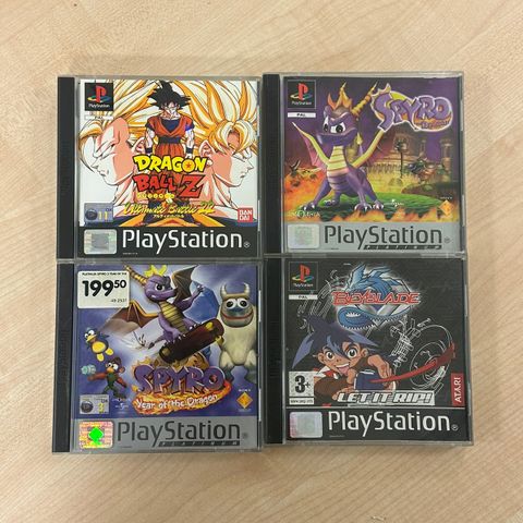 PlayStation 1 spill! Dragonball, Spyro og Beyblade