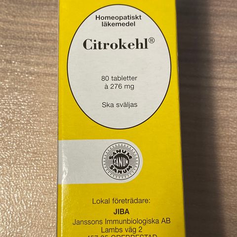 Homeopatisk middel Citrokehl