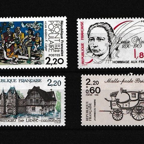 Frankrike 1986 - Lot postfriske merker (F35)