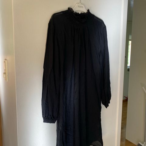 Tunika/kjole med lommer i ull og silke
