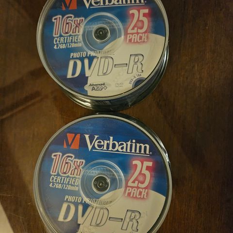 50 stk. forseglede DVD-r Verbatim