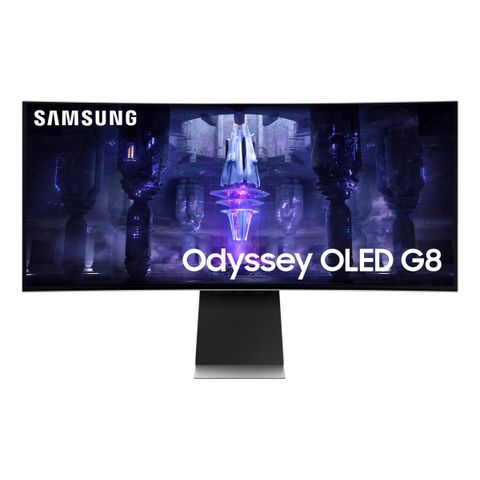 (Kun brukt noen timer) 34" Samsung Odyssey G8 - OLED - Curved - 0.03 ms - Skjerm