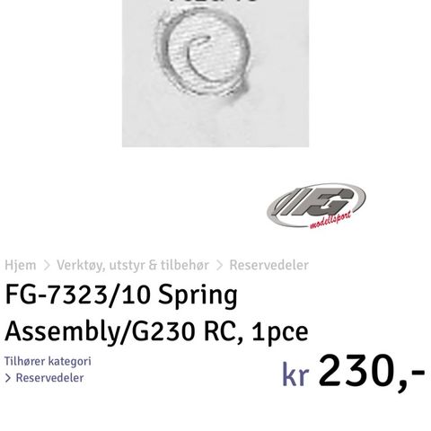 FG  springfjær snortrekk