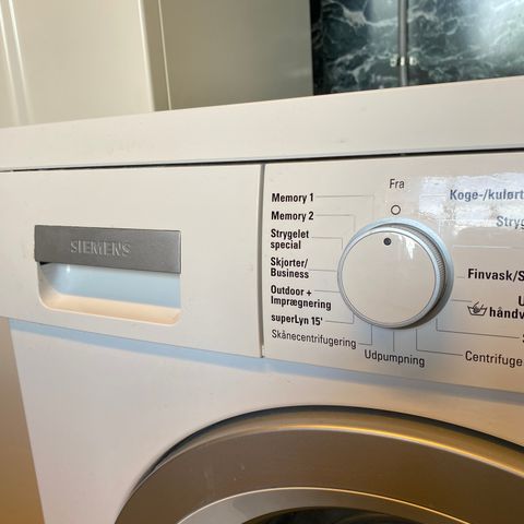 Siemens vaskemaskin med feilmelding