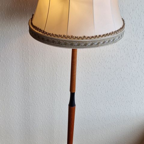 Retro teak stålampe