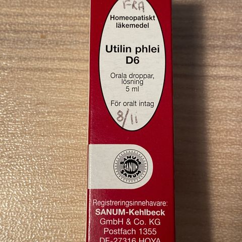 Homeopatisk middel Utilin phlei