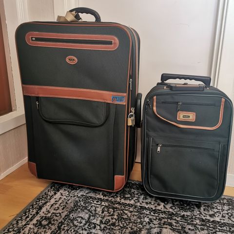 En stor koffert og en kabinkoffert