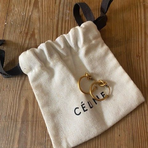 Celine Small Hoops in Brass with Gold Finish