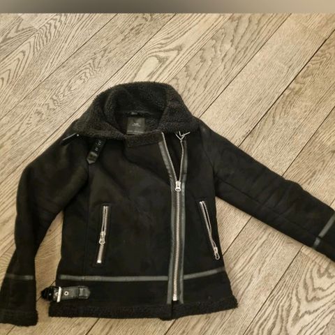 ZARA bikerjakke/ teddyjakke+ zip