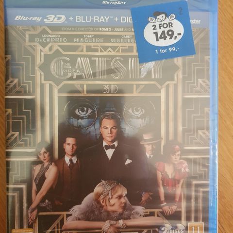 GATSBY. 3D OG BLU-RAY I PLAST