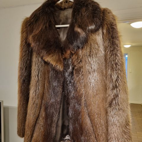 Vintage Pels jakke Vaskebjørn