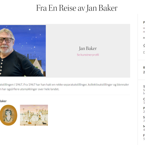 Fra En Reise av Jan Baker & Budbringer , variant II av Jan Baker