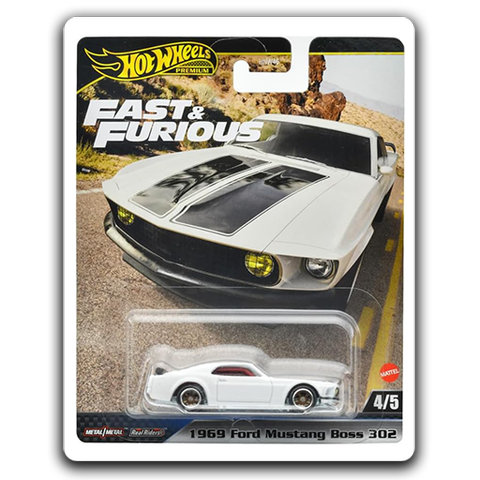 Hot Wheels PREMIUM 1969 Ford Mustang Boss 302 (Fast & Furious Mix 2 2024), HYP71