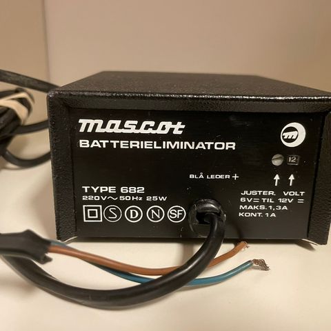 Mascot power supply 682, 6-12  VDC