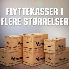 RASK LEVERING! FLYTTE-ESKER-BOKSR-KASSER KARTONGER SELGES