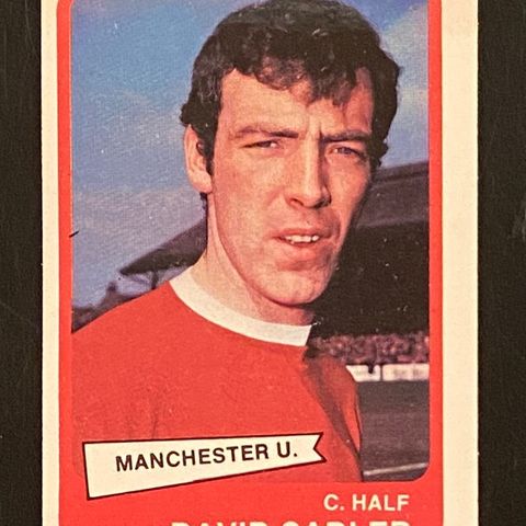 A&BC FOTBALLKORT 1968 - DAVID SADLER (MANCHESTER UNITED)