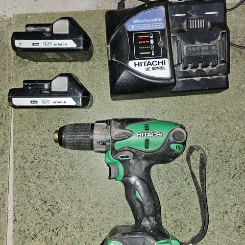 Hitachi DS 18DSL Drill 18V/m ekstra batteri