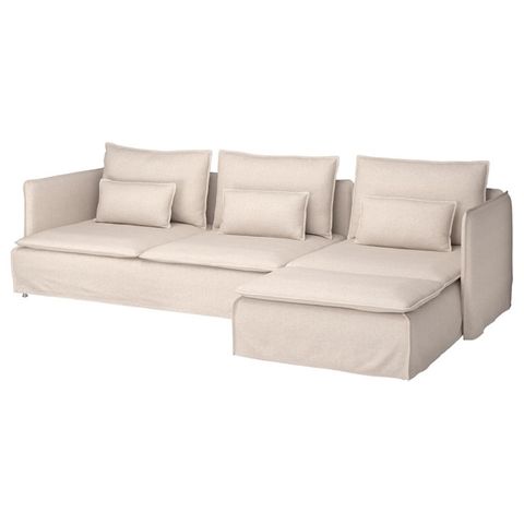 Ikea soderhamn sofa med sjeselong gransel natur linnen