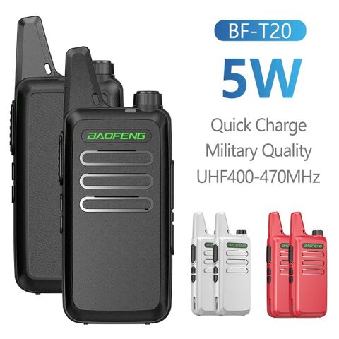 2 stk Mini Walkie Talkie/PMR Baufang BF-T20