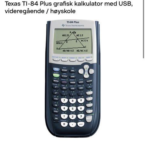 Texas pluss TI-84 kalkulator, grafisk kalkulator