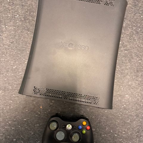 Xbox 360 black edition + kontroll + 6 spill