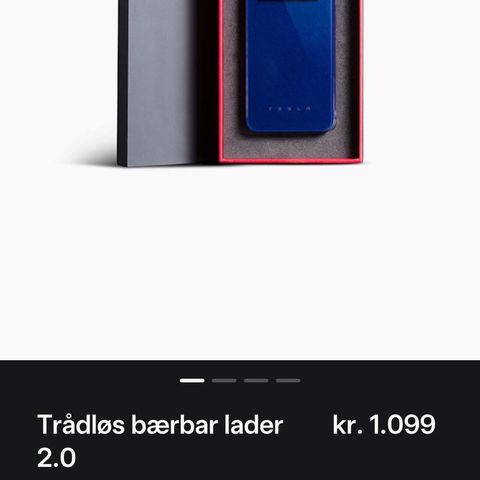 Kupp!! Trådløs bærbar lader fra Tesla 2.0 (ubrukt)