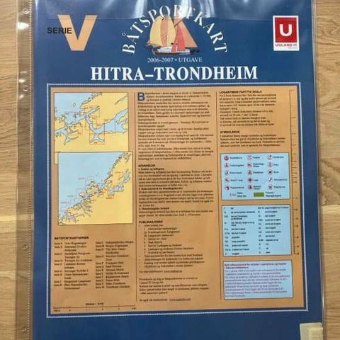 Båtsportkart  HITRA - TRONDHEIM serie V, ubrukt