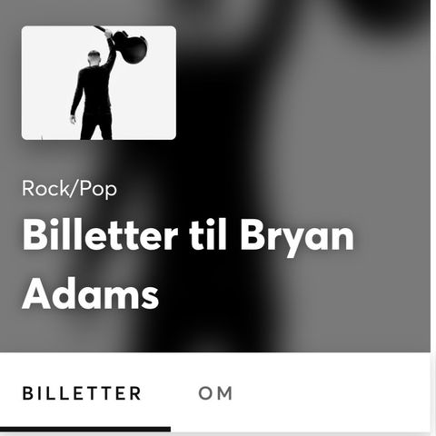 Bryan Adams billetter Bergen
