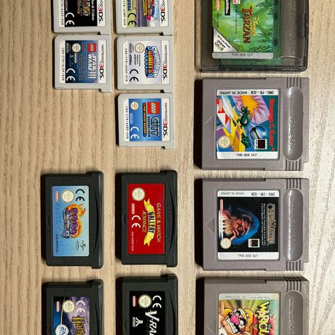 Diverse gameboy og 3ds spill selges!